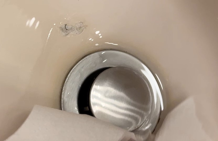 Damaged Bathroom Sink